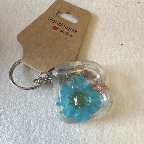 Handmade resin keyring - handmade, b