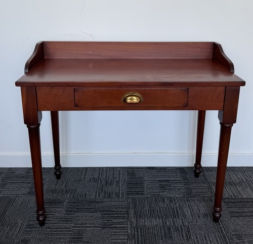 Dark solid wood writing desk - solid,