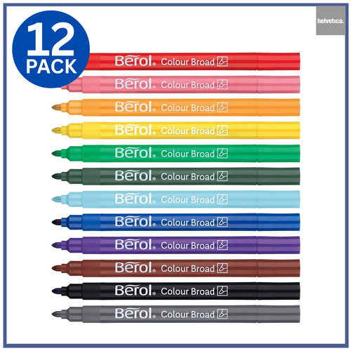 Berol colour broad markers - berol,