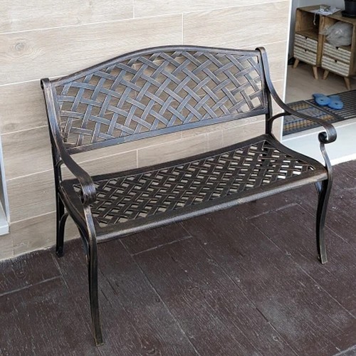 Seater metal garden bench - seater,