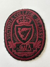 Victoria College Belfast Old Cloth Blazer Badge.
