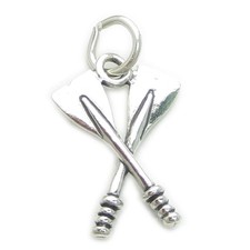 Crossed Oars sterling silver