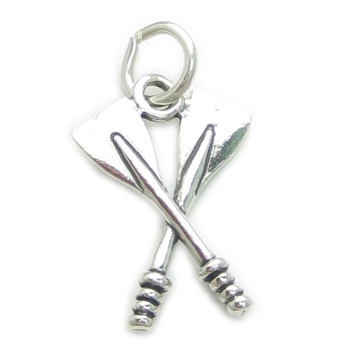 Crossed oars sterling silver - oars,