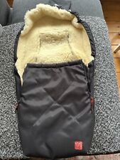 Kaiser Emma 3 in 1 Sheepkin Footmuff Pram Liner Cuddle Bag | Black