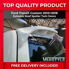 FITS FORD TRANSIT CUSTOM 12>18 TWIN DOOR EXTREME REAR SPOILER PU NOT FIBREGLASS