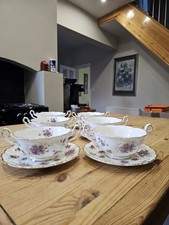 6 x Royal Albert handled soup