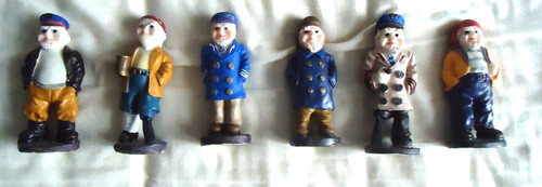 Vintage set resin sailors - set, 6