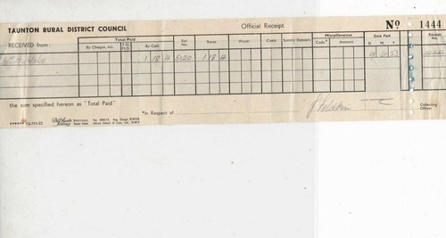 Taunton rural district council - taunton,