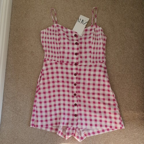 Zara pink white gingham - zara, pink/white