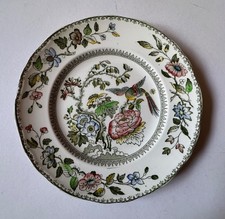 ENOCH WEDGWOOD, (TUNSTALL) LTD "DAVENPORT" DESIGN ROUND PLATE COLOURED