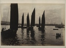Herring Fishing Boats Aberdeen c1870s Photo Scotland