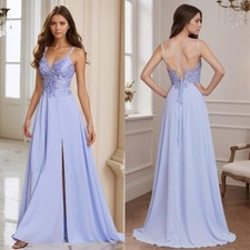 Neck straps chiffon prom - neck,