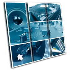 music Collage Blue DJ Club