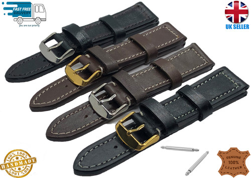 Handmade real leather watch - real,