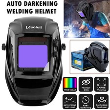 Large View True Color Auto-Darkening Welding Helmet Mask ARC TIG MIG Welder UK