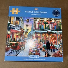 Gibsons Jigsaw Festive Boulevard by David Maclean 500 Piece Unchecked SEE BIO