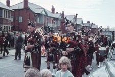 35mm Glass Slide - Pipe Band In Fleetwood Fete Day Parade, 1961