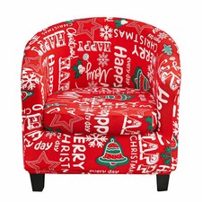 Floral Club Tub Chair Cover Elastic Sofa Slipcover Stretchable Armchair Cover