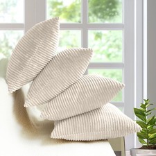 Corduroy Filled Velvet Cushion With Covers Sofa Bed Square Decor Pillows 18"x18"