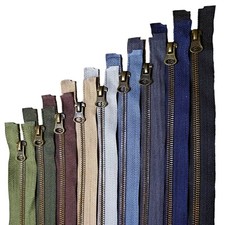 1pc Antique Brass Metal Zip