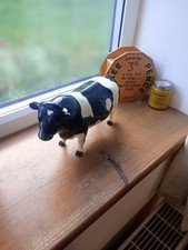 Vintage Beswick Friesian Bull Ornament Figurine
