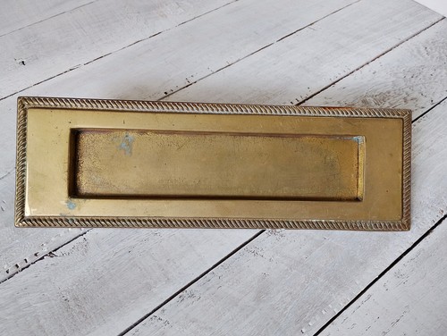 Vintage metal letterbox - metal, letterbox,