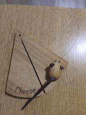 Cute Rustic Wooden Cheeseboard Serving Board With Cheese Wire Cutter Kitchenalia
