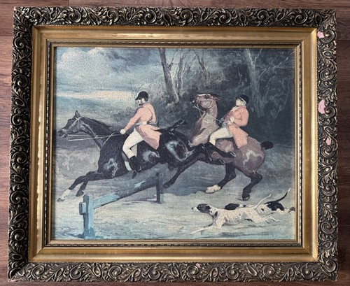 Painting fox hunting - hunting, scene