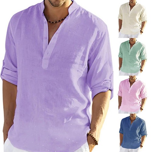 Mens linen long - mens, shirts