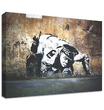 BANKSY POLICE SNIFFING CANVAS | LARGE WALL ART | coke snort line street giclee