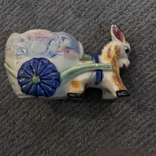 Vintage japan pottery donkey - japan?,