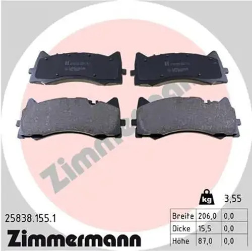 Brake pads 25838.155.1