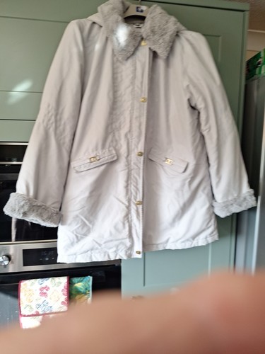Ladies grey hooded coat size - ladies,