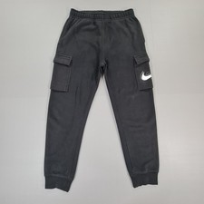 Nike Mens Cargo Trousers Black Small Sportswear Air Fleece Pants DD9696 010