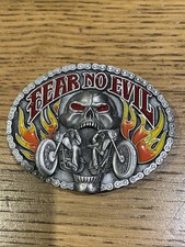 Fear No Evil Biker Belt Buckle
