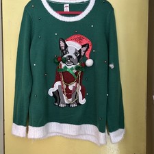 Christmas Boston Terrier Jumper 12/14