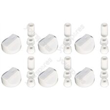 6 X White Universal Stoves Belling New World Cooker Oven Hob Control Knobs