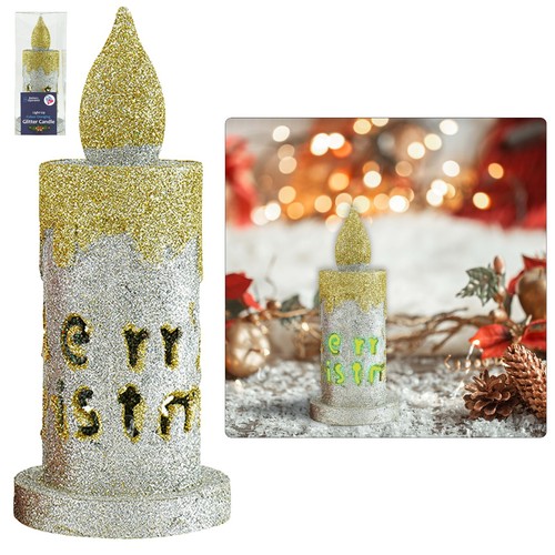 17cm led christmas glitter - christmas,
