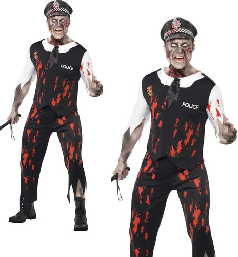 Zombie policeman costume cop - policeman,