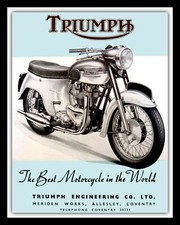 10" x 8" TRIUMPH BRITISH