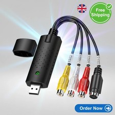 USB Video Capture Card Easy Cap VHS VCR Mini DV Hi8 DVD to Digital Converter