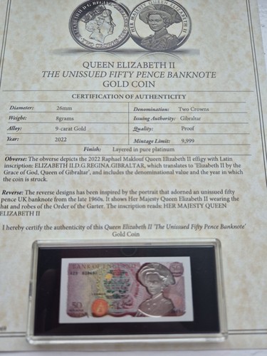 Queen elizabeth fifty - ii, pence
