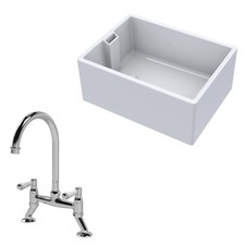 Fireclay 1 Bowl Belfast Sink Mixer Tap 615mm