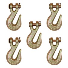 (5 pack) 5/16" Clevis Grab Hook Transport Tow Chain Flatbed Truck Trailer