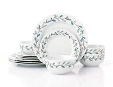 12pc Mistletoe Dinner Set