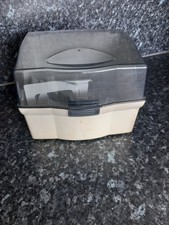 Vintage Fellowes 3.5" Floppy Disk Storage Box 4 Dividers  - Holds 100