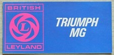 BRITISH LEYLAND TRIUMPH STAG Spitfire MG Car Sales Brochure c1976 FRENCH TEXT