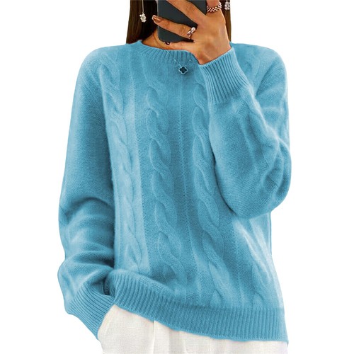 Womes ladies jumper tops cable - jumper,