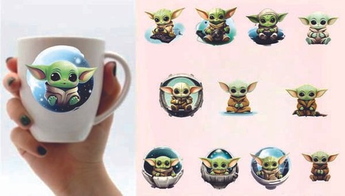 12x mixed baby - baby, yoda