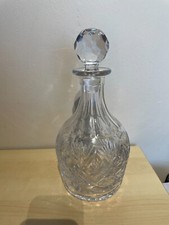 Vintage Thomas Webb Corbett Crystal Decanter 1970's golf ball stopper  9.5" tall